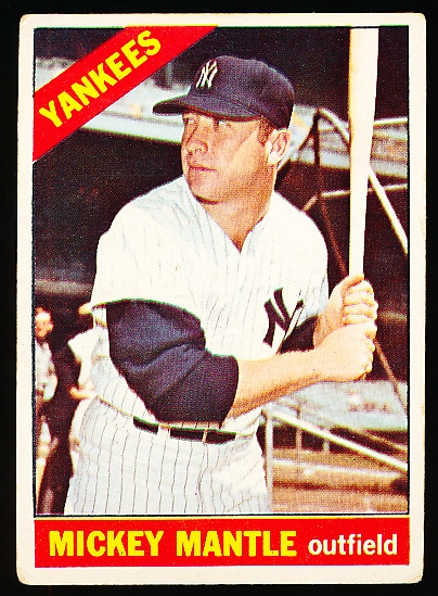 1966 Topps Baseball- #50 Mickey Mantle, Yankees
