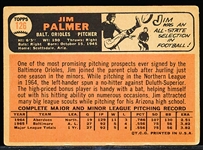 1966 Topps Baseball- #126 Jim Palmer RC, Orioles