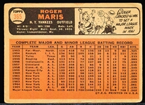 1966 Topps Bb- #365 Roger Maris, Yankees