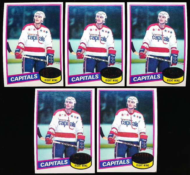 1980-81 Topps Hockey- #195 Mike Gartner RC- 5 Cards