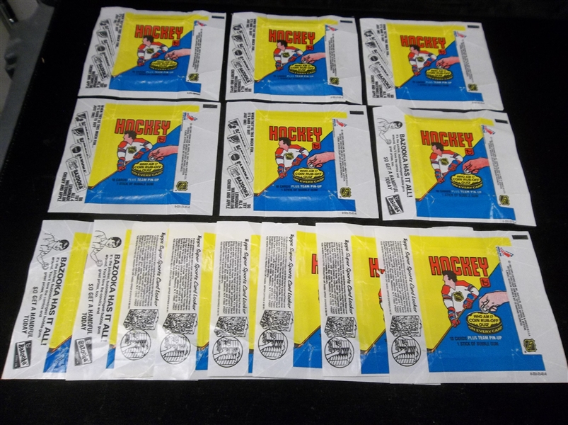 1980-81 Topps Hockey- 12 Wrappers