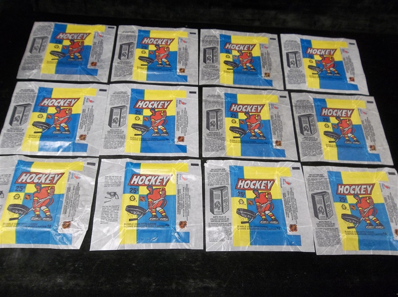 1983-84 OPC Hockey- 10 Wrappers