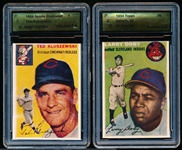 1954 Topps/ Sports Illustrated- Hand Cut- 2 Diff- PSG Graded