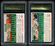1954 Topps/ Sports Illustrated- Hand Cut- 2 Diff- PSG Graded