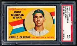 1960 Topps Baseball- #121 Camilo Carreon, White Sox- PSA NM 7