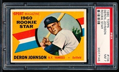 1960 Topps Baseball- #134 Deron Johnson, Yankees- PSA NM 7