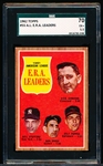 1962 Topps Baseball- #55 AL ERA Leaders- SGC 70 (Ex+ 5.5)