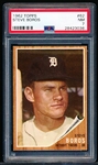 1962 Topps Baseball- #62 Steve Boros, Tigers- PSA NM 7