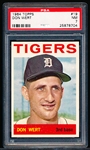 1964 Topps Bb- #19 Don Wert, Tigers- PSA NM 7