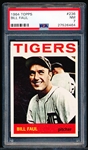 1964 Topps Bb- #236 Bill Faul, Tigers- PSA NM 7