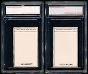 1969 MLB Photostamps- 2 Diff- FGS Graded