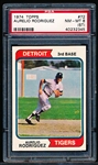 1974 Topps Baseball- #72 Aurelio Rodriguez, Tigers- PSA Nm-Mt 8 (ST)