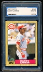 1987 Topps Bb- #648 Barry Larkin, Reds- ProGrading Mint 9