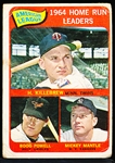 1965 Topps Baseball- #3 AL Home Run Leaders- Mantle! 