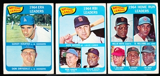 1965 Topps Baseball- 3 Diff Leaders