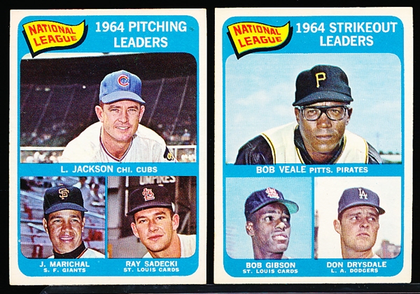 1965 Topps Baseball- 2 Diff NL Leaders
