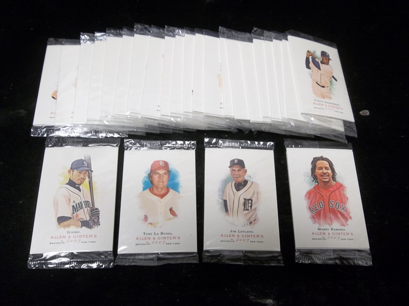 2007 Allen & Ginter Baseball- 24 Unopened 4 Card Cello Packs