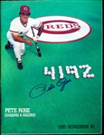 Autographed 1985 Cincinnati Reds MLB Scorebook by Pete Rose