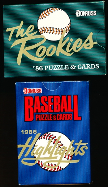 1986 Donruss Bsbl.- 2 Diff. Factory Sealed “Small” Sets