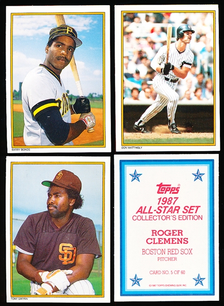 1987 Topps Bsbl. “Glossy All-Stars”- 1 Complete Set of 60 Cards