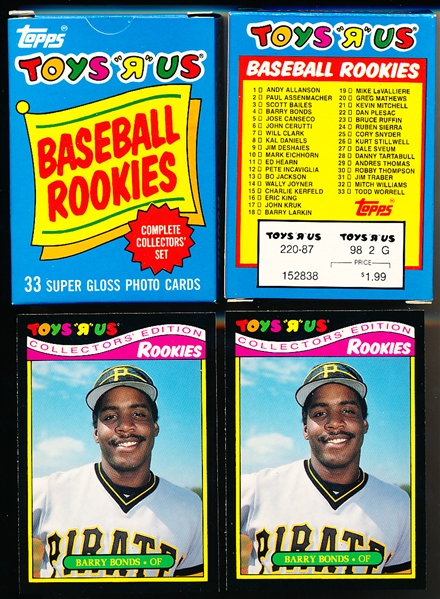 1987 Topps Toys “R” Us Baseball Rookies Sets of 33 Cards- 2 Sets
