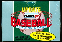 1992 Fleer Update Bsbl.- 1 Factory Sealed Set of 136 Cards- Mike Piazza RC!