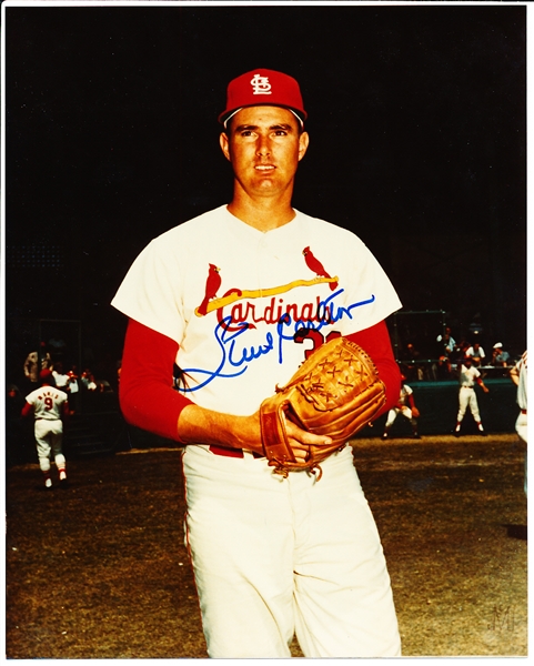 Autographed Steve Carlton St. Louis Cardinals MLB Color 8” x 10” Photo