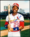 Autographed Vince Coleman St. Louis Cardinals MLB Color 8” x 10” Photo