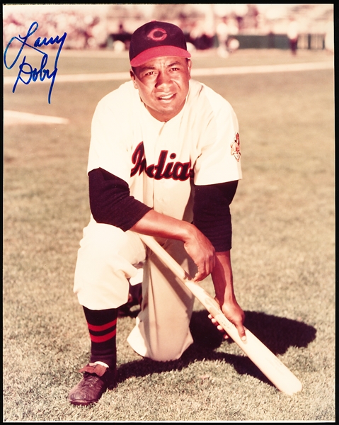 Autographed Larry Doby Cleveland Indians MLB Color 8” x 10” Photo