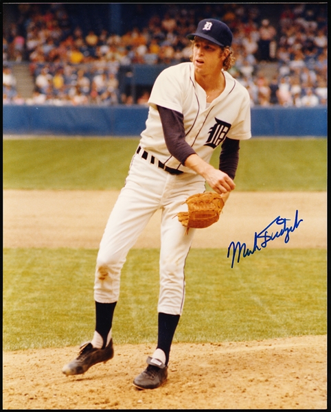 Autographed Mark Fidrych Detroit Tigers MLB Color 8” x 10” Photo