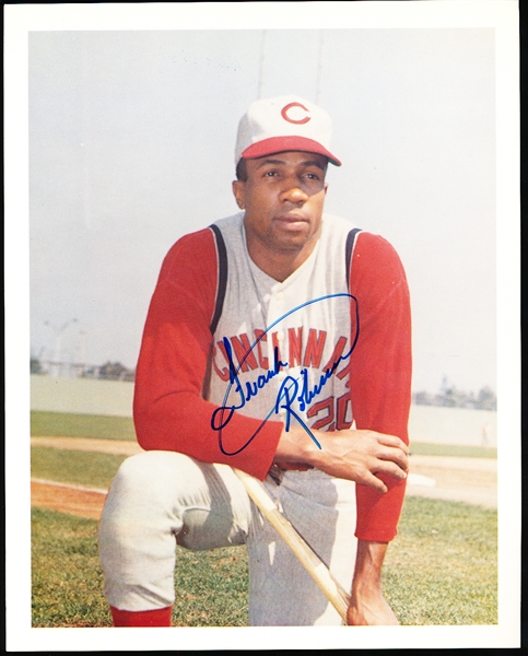 Autographed Frank Robinson Cincinnati Reds MLB Color 8” x 10” Photo
