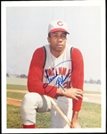 Autographed Frank Robinson Cincinnati Reds MLB Color 8” x 10” Photo