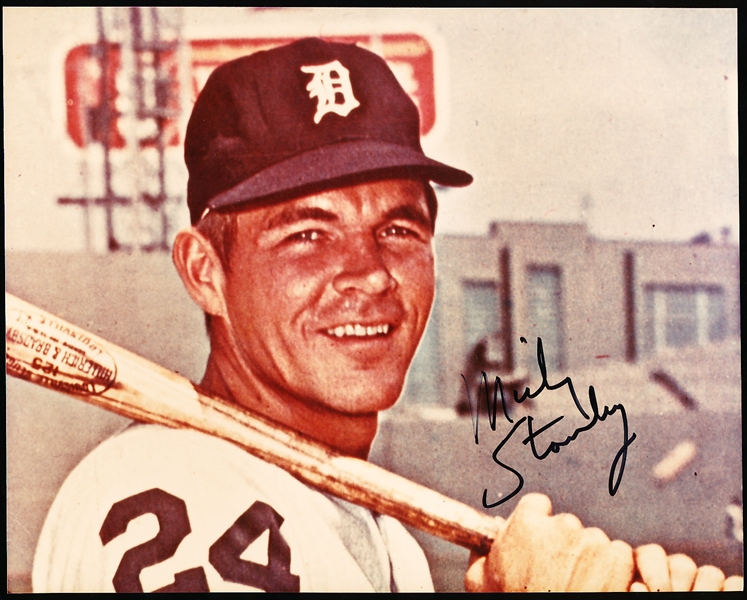Autographed Mickey Stanley Detroit Tigers MLB Color 8” x 10” Horizontal Photo