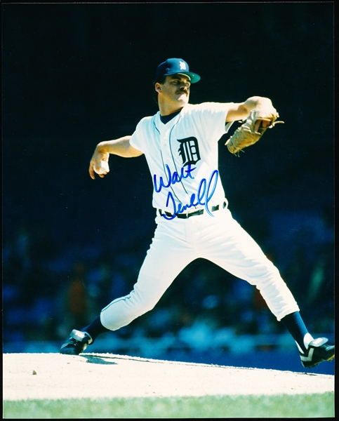 Autographed Walt Terrell Detroit Tigers MLB Color 8” x 10” Photo