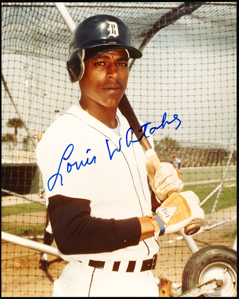 Autographed Lou Whitaker Detroit Tigers MLB Color 8” x 10” Photo