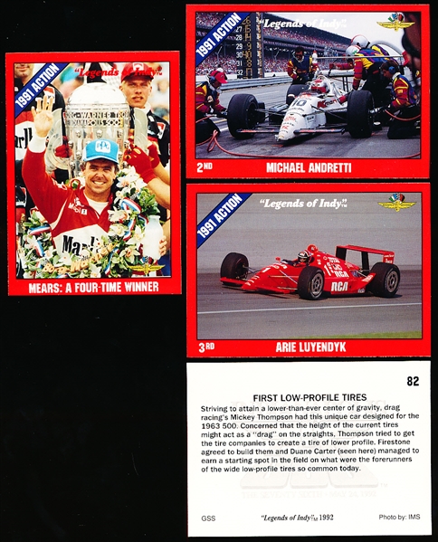 1992 Legends of Indy Open-Wheel Racing- 1 Complete Set of 100 Cards