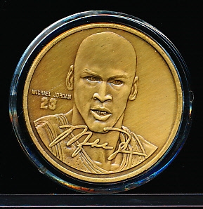 1990’s Highland Mint/Upper Deck Bskbl. Bronze Medallion Coin- Michael Jordan