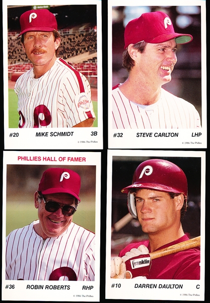 1986 Philadelphia Phillies Tastykake Bsbl.- 1 Near Set of 48/49 Cards