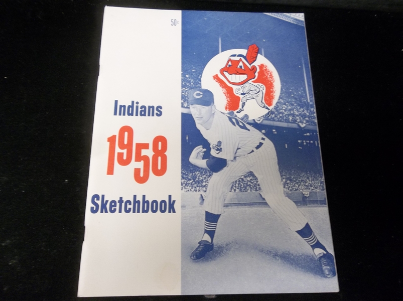 1958 Cleveland Indians MLB Sketchbook- Herb Score Cover