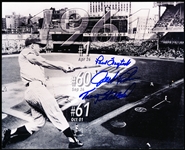 Autographed 1961 Roger Maris Related B/W MLB 8” x 10” Photo- Signed by 3 Diff. Pitchers who gave up HR’s #1, 60, and 61.