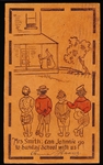 Early 1900’s Leather (Deerskin) Postcard with Baseball Theme! 