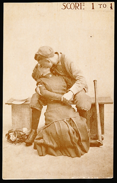 1910 Roth & Langley Phototone Base Ball Postcard- “Score 1 to 1”