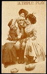 1910 Roth & Langley Phototone Base Ball Postcard- “A Triple Play”