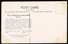 1910 Roth & Langley Phototone Base Ball Ad Back Postcard- “Tie Game”