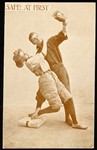 1910 Roth & Langley Phototone Base Ball Postcard- “Safe At First”