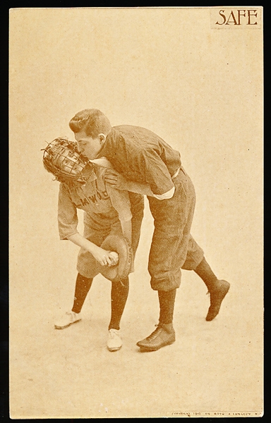 1910 Roth & Langley Phototone Base Ball Postcard- “Safe”