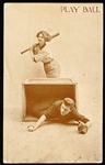 1910 Roth & Langley Phototone Base Ball Postcard- “Play Ball”