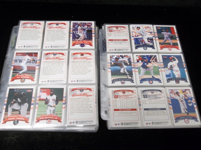 2002 Fleer Baseball Starter Set in Pages- 338 Diff. Plus 29 Diff. Inserts
