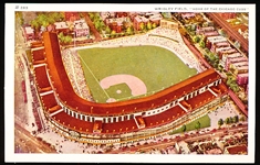 American Colortype Co. “#283- Wrigley Field, Home of the Chicago Cubs” Smooth Linen White Border Postcard