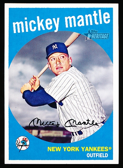 2009 Topps Heritage Bb National Convention Bb- #573 Mickey Mantle- Right-Hand Hitting Version!
